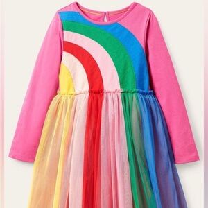 Mini Boden Rainbow Tulle Dress, size 8-9 years